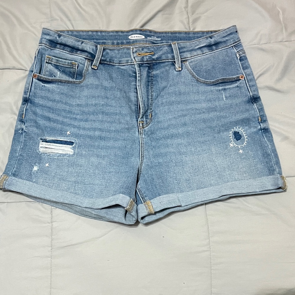 Old Navy Blue Denim Women Shorts